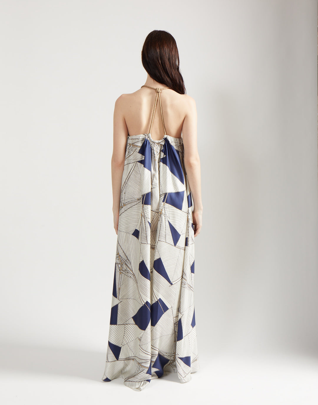 rope halter dress - regatta print – thesalting