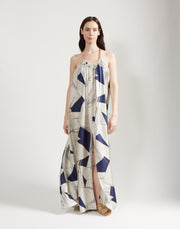 rope halter dress - regatta print