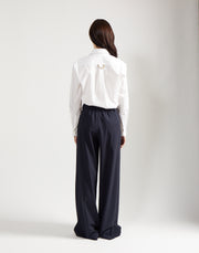 tie shirt - salt white