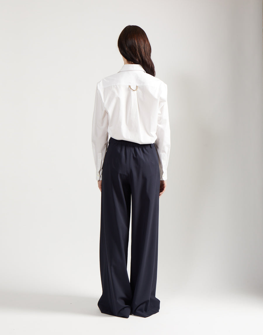 tie shirt - salt white