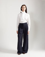tie shirt - salt white
