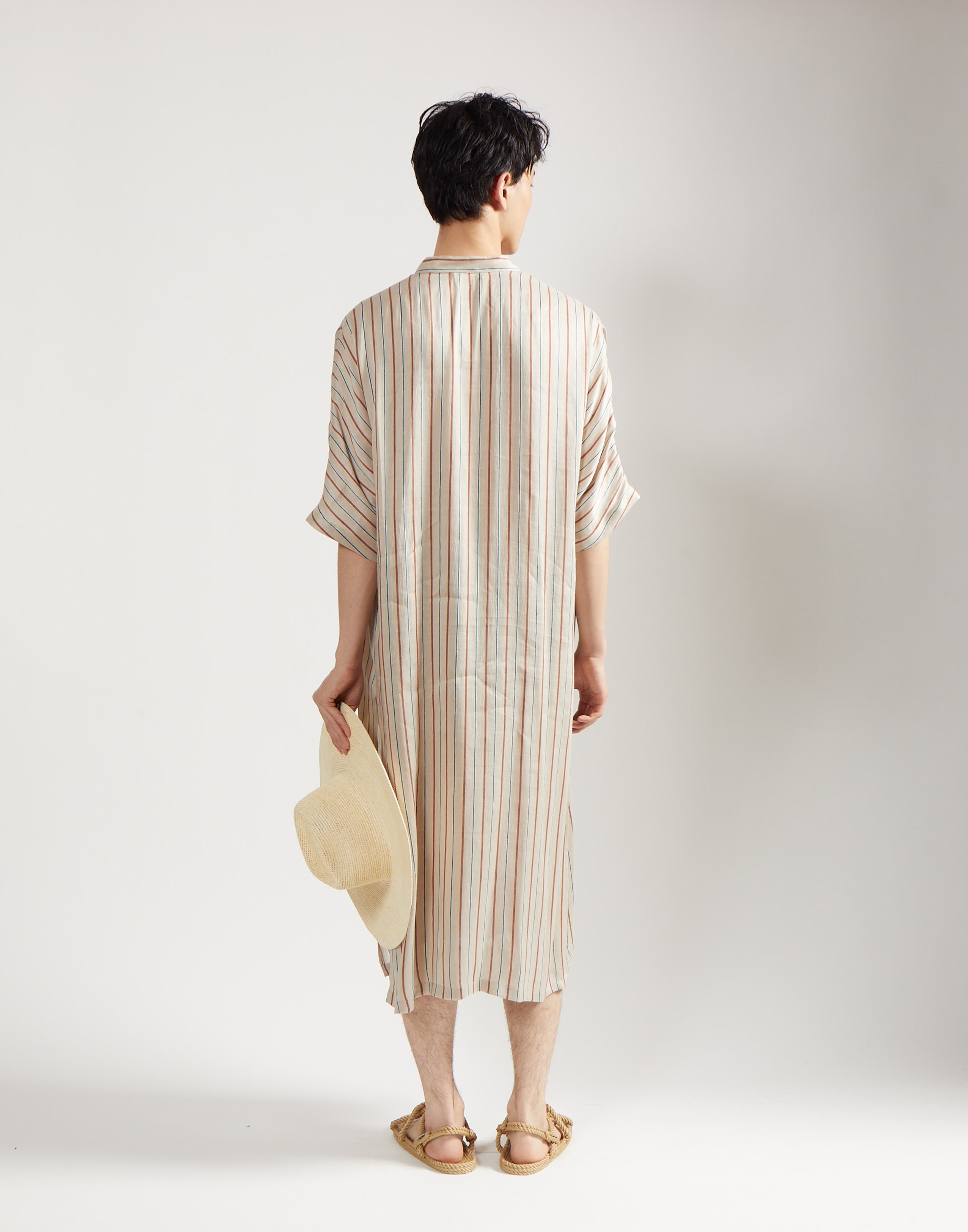max caftan - sand stripe