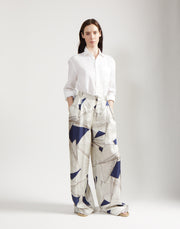 double pleat full trouser - regatta print