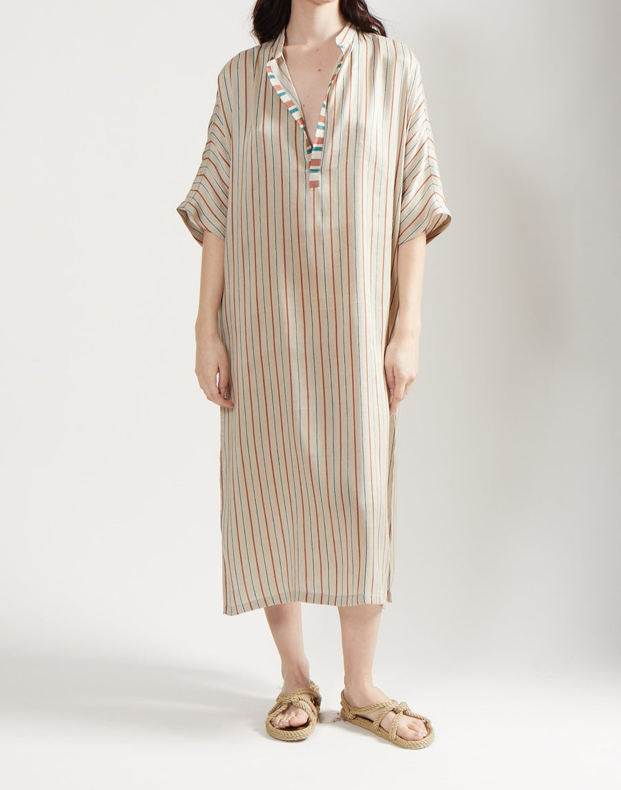 max caftan - sand stripe