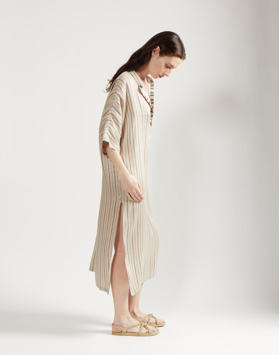 max caftan - sand stripe