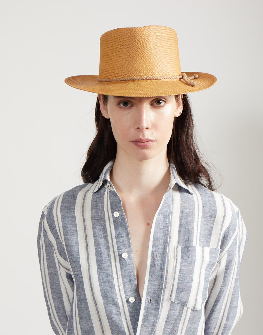 the veneto straw hat - teak
