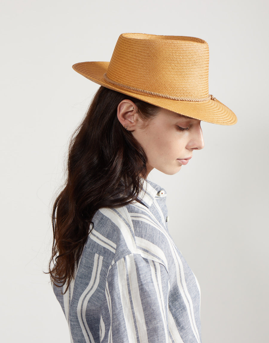 the veneto straw hat - teak