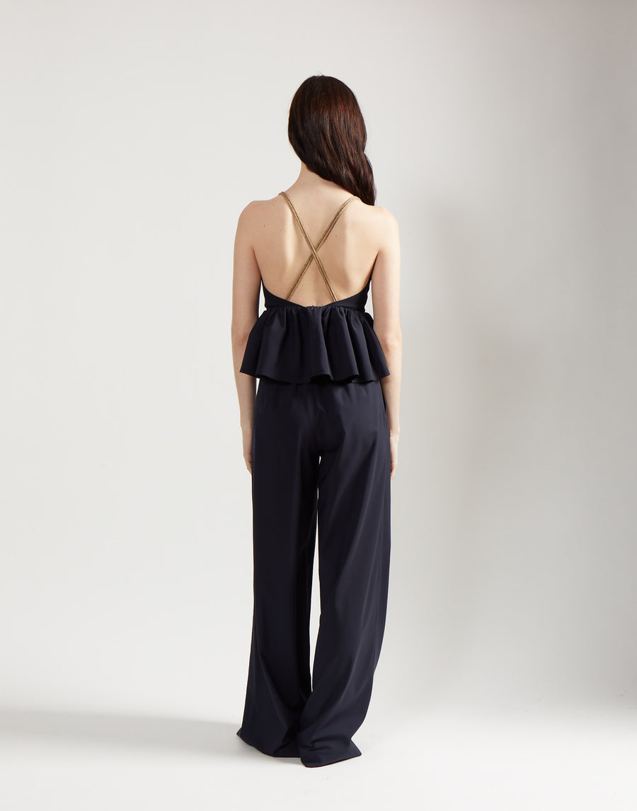 peplum top  - marine