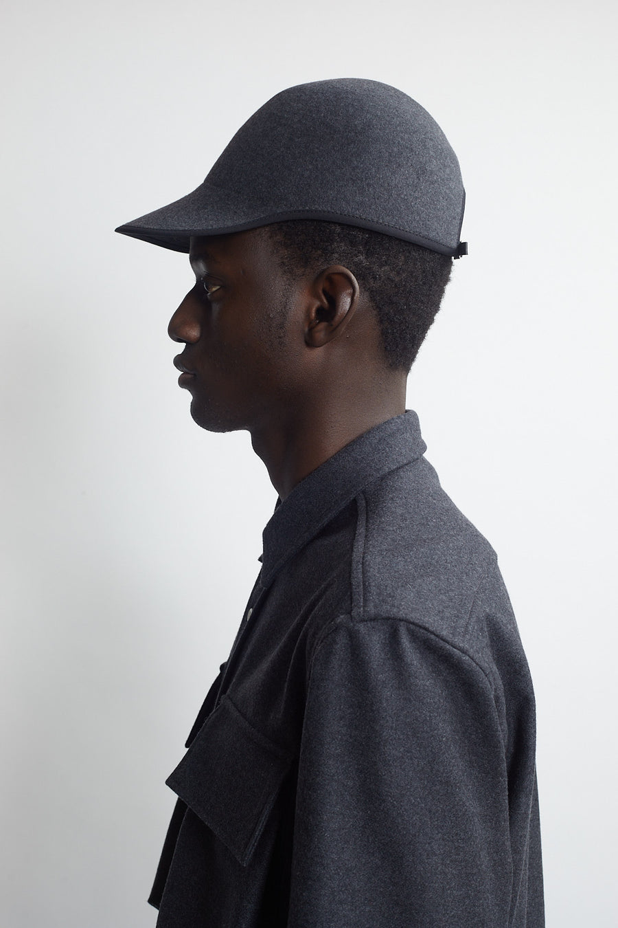 sculpted cap - charcoal