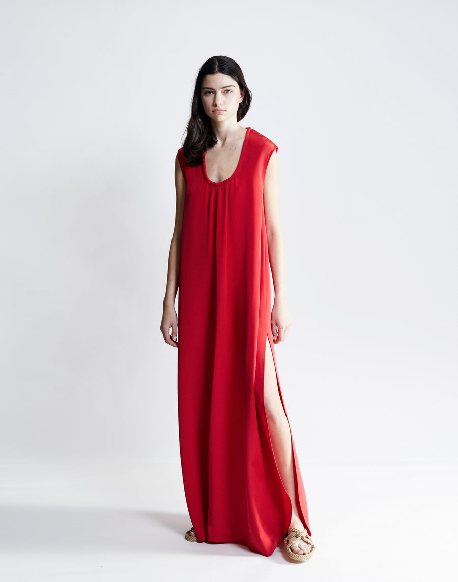 thesalting | silk column dress - venetian red 6 thesalting | silk column dress - venetian red 6