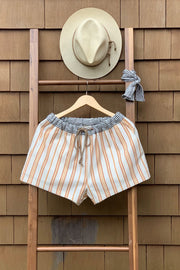 cabana shorts desert stripe terra/ivory