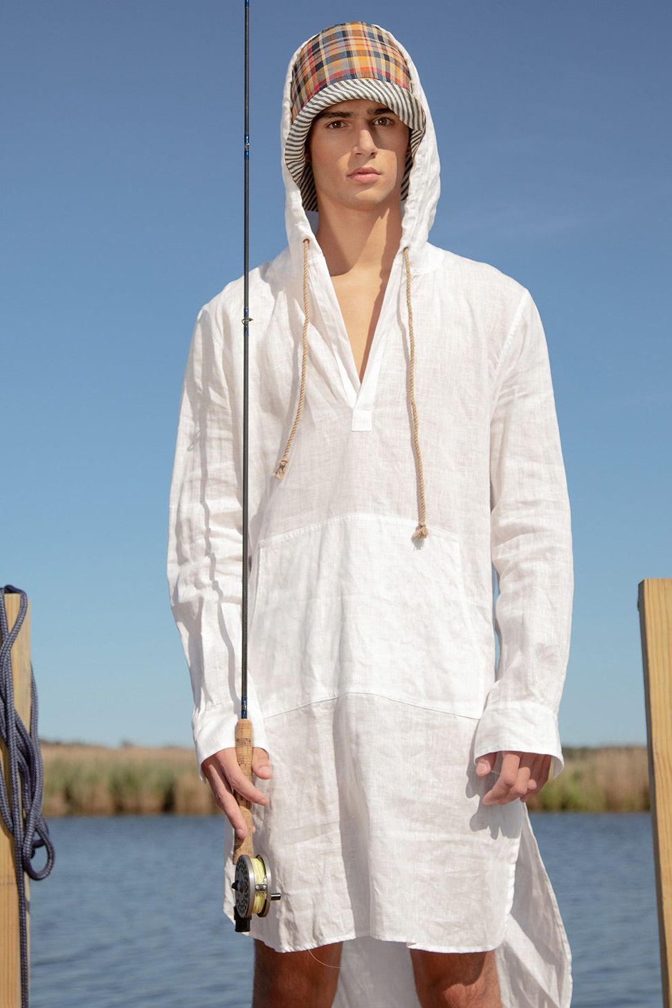 White 2025 hooded tunic